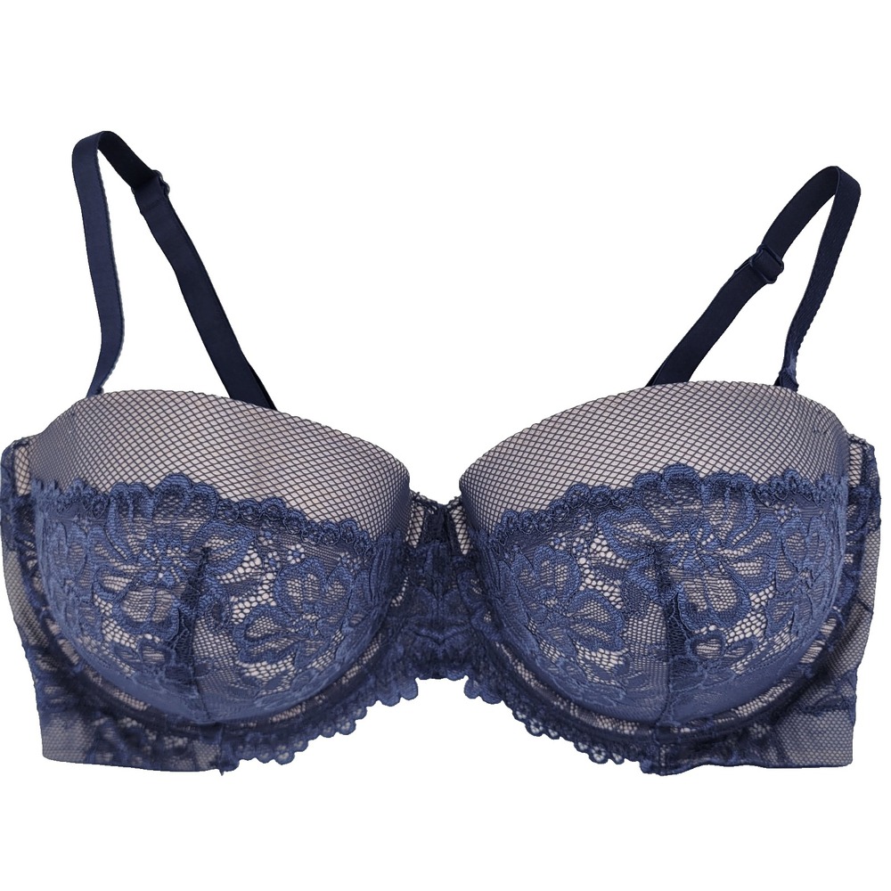 Maidenform Strapless Multi-Way Push-Up Bra, Size 36DD, #SE1102 Navy Lace Sexy